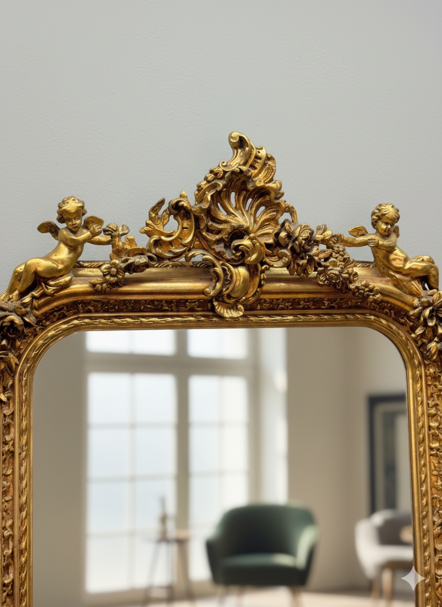 The Cherub Crown Mirror